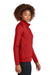 Sport-Tek LST857 Womens Sport-Wick Moisture Wicking Full Zip Cadet Jacket Deep Red Model Side