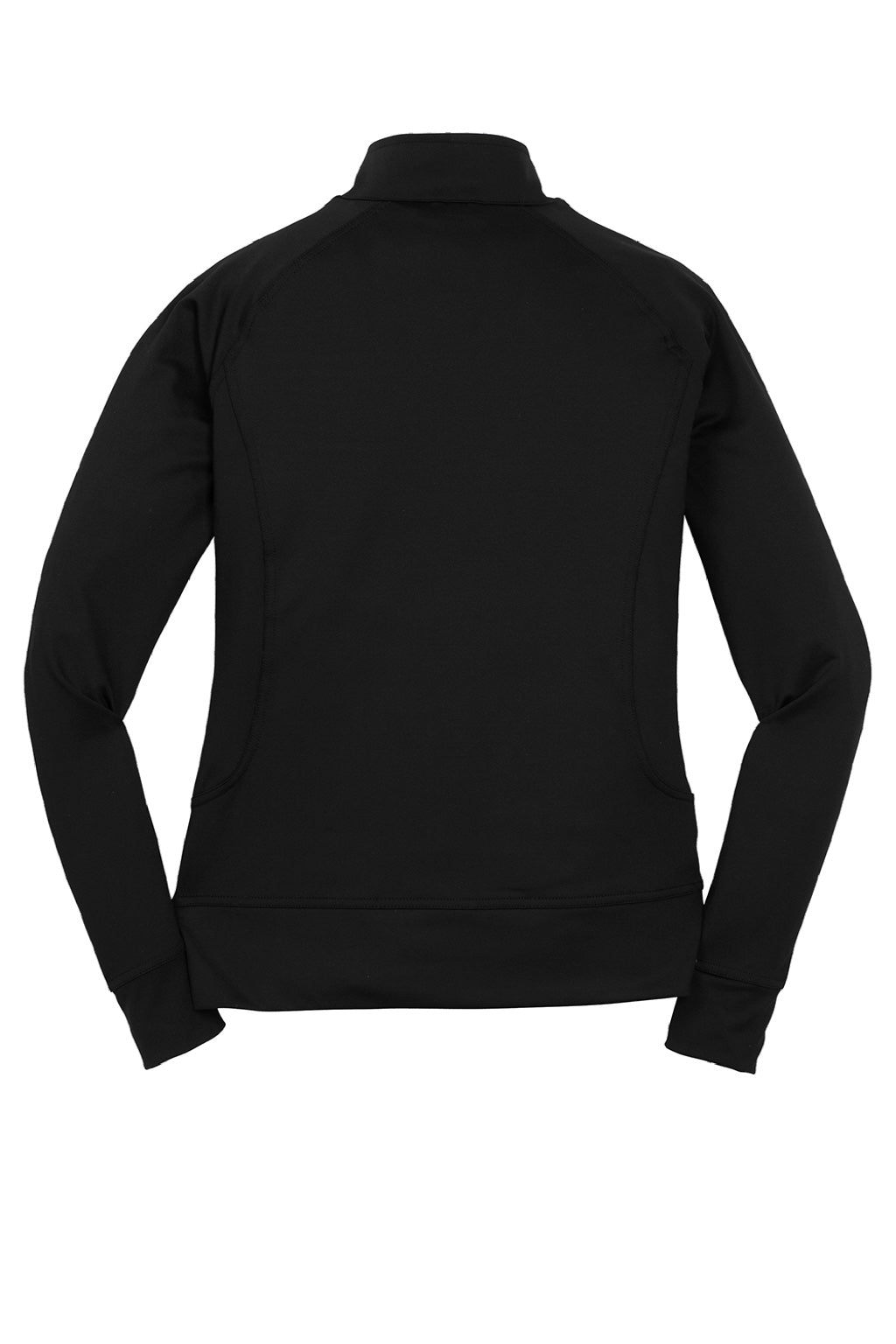 Sport-Tek LST885 Womens NRG Full Zip Sweatshirt w/ Pockets Black Flat Back