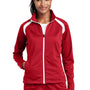 Sport-Tek Womens Full Zip Track Jacket - True Red/White - Closeout