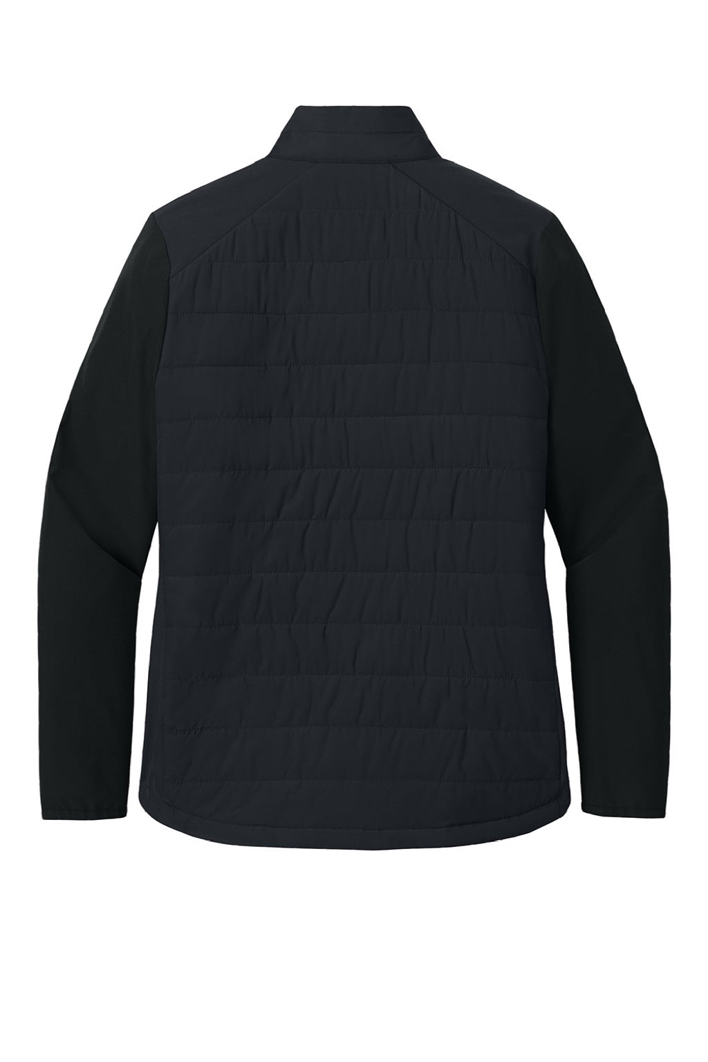 Sport-Tek LST940 Womens Teknical Hybrid Full Zip Jacket Black Flat Back