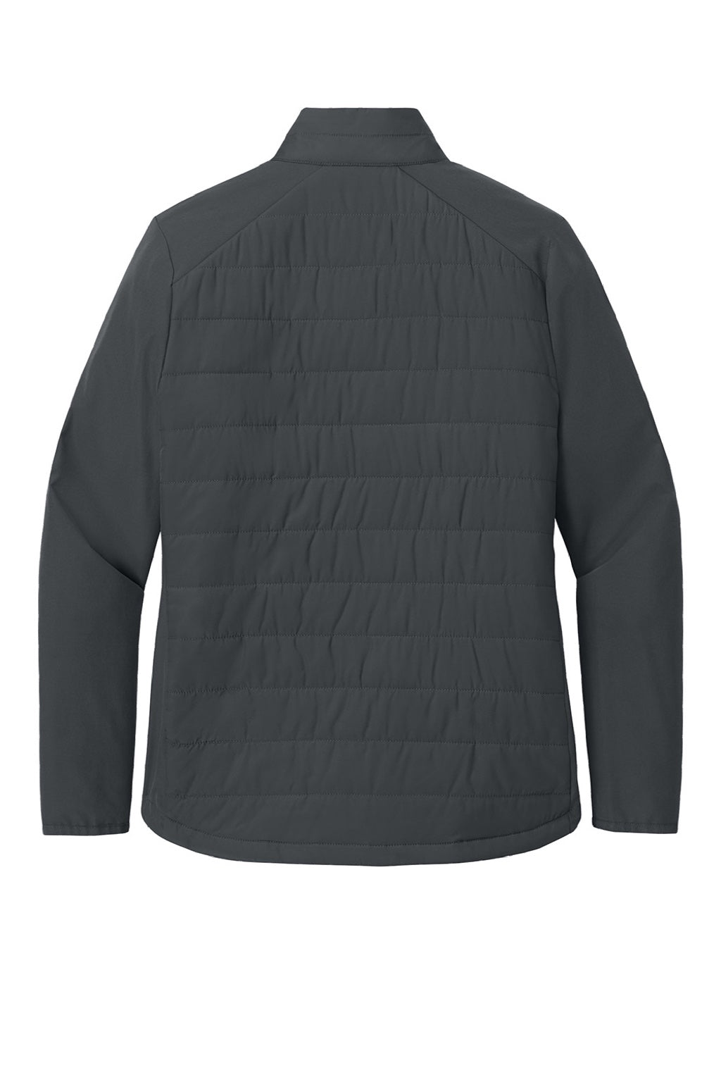 Sport-Tek LST940 Womens Teknical Hybrid Full Zip Jacket Iron Grey Flat Back