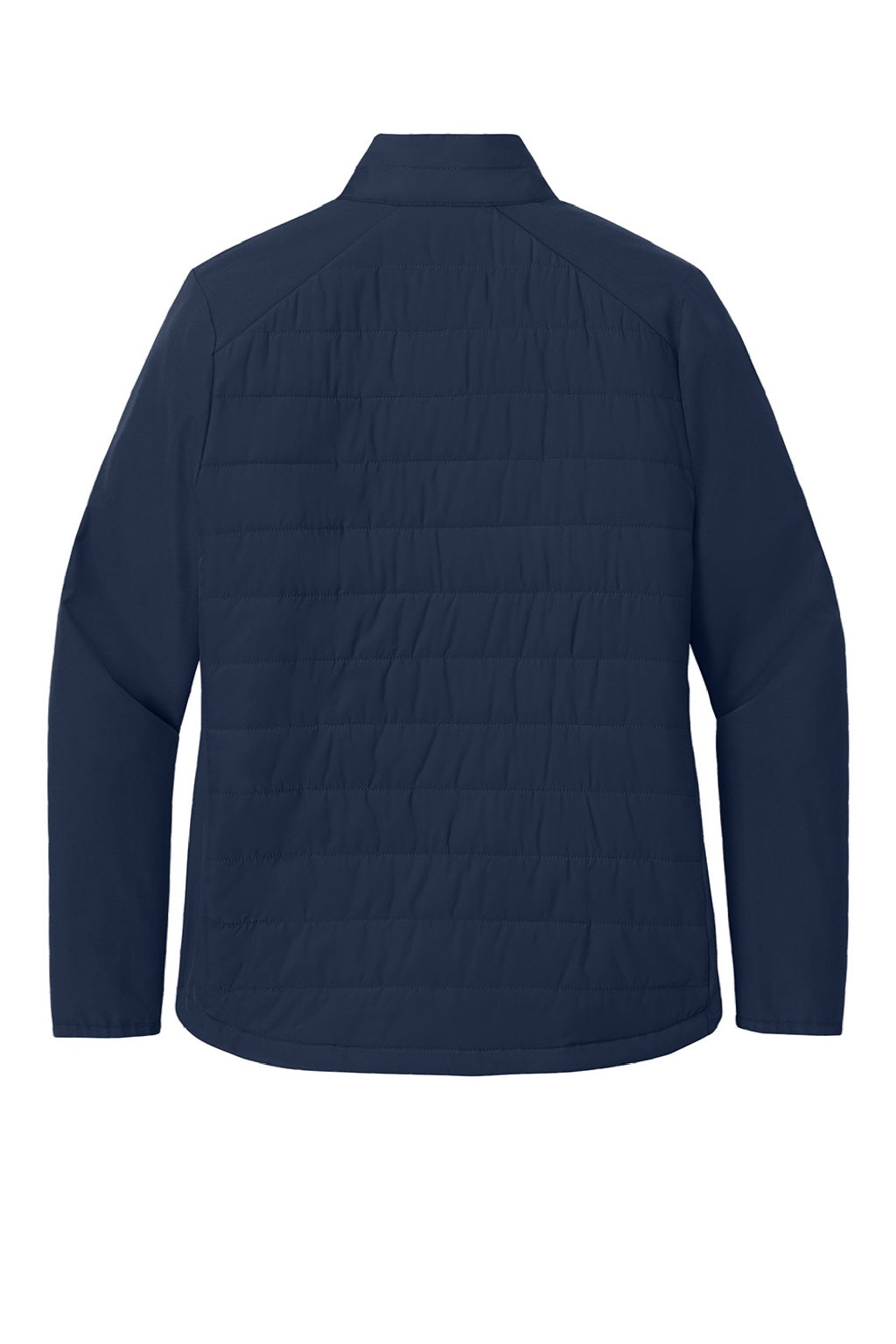 Sport-Tek LST940 Womens Teknical Hybrid Full Zip Jacket True Navy Blue Flat Back