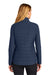 Sport-Tek LST940 Womens Teknical Hybrid Full Zip Jacket True Navy Blue Model Back