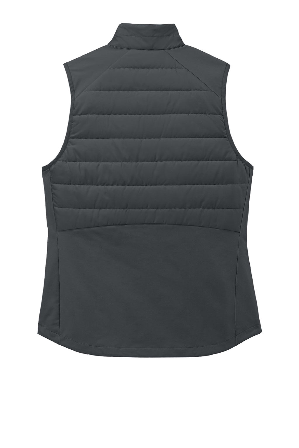 Sport-Tek LST941 Womens Teknical Hybrid Full Zip Vest Iron Grey Flat Back