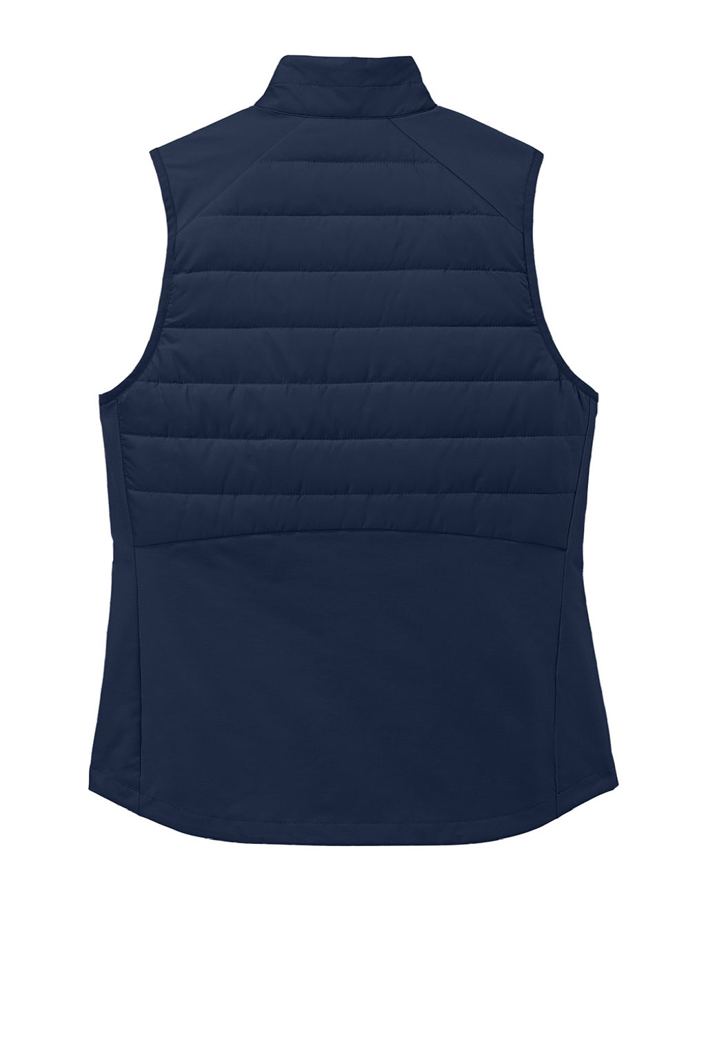 Sport-Tek LST941 Womens Teknical Hybrid Full Zip Vest True Navy Blue Flat Back