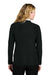 Port Authority LSW2850 Womens Easy Care Long Sleeve V-Neck Sweater Deep Black Model Back