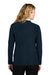 Port Authority LSW2850 Womens Easy Care Long Sleeve V-Neck Sweater River Navy Blue Model Back