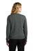 Port Authority LSW2870 Womens Easy Care Long Sleeve Button Front Cardigan Sweater Heather Charcoal Grey Model Back