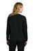 Port Authority LSW2870 Womens Easy Care Long Sleeve Button Front Cardigan Sweater Deep Black Model Back