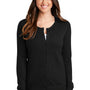 Port Authority Womens Long Sleeve Cardigan Sweater - Black - Closeout