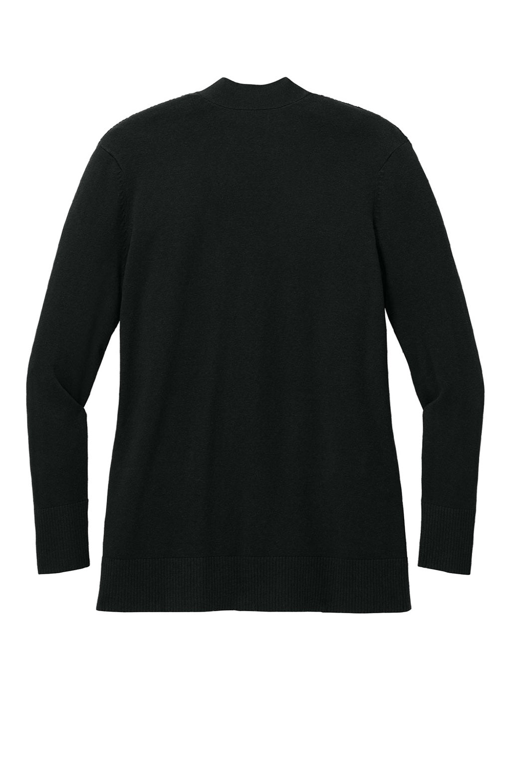 Port Authority LSW2890 Womens Easy Care Open Front Long Sleeve Cardigan Sweater w/ Pockets Deep Black Flat Back