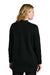 Port Authority LSW2890 Womens Easy Care Open Front Long Sleeve Cardigan Sweater w/ Pockets Deep Black Model Back