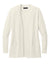 Port Authority LSW2890 Womens Easy Care Open Front Long Sleeve Cardigan Sweater w/ Pockets Heather Oatmeal Flat Front
