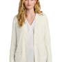Port Authority Womens Easy Care Open Front Long Sleeve Cardigan Sweater w/ Pockets - Heather Oatmeal