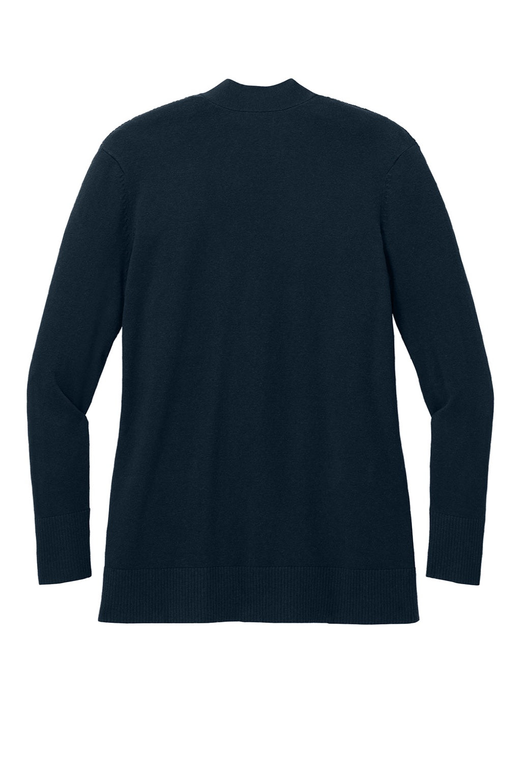 Port Authority LSW2890 Womens Easy Care Open Front Long Sleeve Cardigan Sweater w/ Pockets River Navy Blue Flat Back