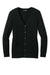 Port Authority LSW4150 Womens Easy Care Button Front Long Sleeve Cardigan Sweater w/ Pockets Deep Black Flat Front