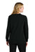 Port Authority LSW4150 Womens Easy Care Button Front Long Sleeve Cardigan Sweater w/ Pockets Deep Black Model Back
