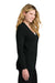 Port Authority LSW4150 Womens Easy Care Button Front Long Sleeve Cardigan Sweater w/ Pockets Deep Black Model Side