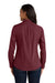 Port Authority LW100 Womens Carefree Stain Resistant Long Sleeve Button Down Shirt Burgundy Model Back