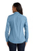 Port Authority LW100 Womens Carefree Stain Resistant Long Sleeve Button Down Shirt Carolina Blue Model Back