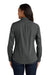 Port Authority LW100 Womens Carefree Stain Resistant Long Sleeve Button Down Shirt Graphite Grey Model Back