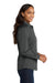 Port Authority LW100 Womens Carefree Stain Resistant Long Sleeve Button Down Shirt Graphite Grey Model Side