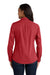 Port Authority LW100 Womens Carefree Stain Resistant Long Sleeve Button Down Shirt Rich Red Model Back