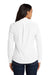 Port Authority LW100 Womens Carefree Stain Resistant Long Sleeve Button Down Shirt White Model Back