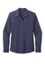 Port Authority LW401 Womens Performance Moisture Wicking Long Sleeve Button Down Shirt True Navy Blue Flat Front
