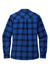 Port Authority LW669 Womens Plaid Flannel Long Sleeve Button Down Shirt w/ Double Pockets Royal Blue/Black Plaid Flat Back