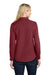 Port Authority LW808 Womens SuperPro Wrinkle Resistant React Long Sleeve Button Down Shirt Burgundy Model Back
