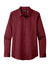 Port Authority LW808 Womens SuperPro Wrinkle Resistant React Long Sleeve Button Down Shirt Burgundy Flat Front