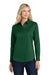Port Authority LW808 Womens SuperPro Wrinkle Resistant React Long Sleeve Button Down Shirt Dark Green Model Front