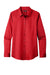 Port Authority LW808 Womens SuperPro Wrinkle Resistant React Long Sleeve Button Down Shirt Rich Red Flat Front