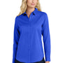 Port Authority Womens SuperPro Wrinkle Resistant React Long Sleeve Button Down Shirt - True Royal Blue