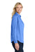 Port Authority LW808 Womens SuperPro Wrinkle Resistant React Long Sleeve Button Down Shirt Ultramarine Blue Model Side