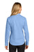 Port Authority LW816 Womens Nailhead Easy Care Long Sleeve Button Down Shirt Swiss Blue Model Back