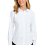 Port Authority Womens Nailhead Easy Care Long Sleeve Button Down Shirt - White