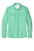 Port Authority LW960 Womens Daybreak Moisture Wicking Long Sleeve Button Down Shirt w/ Pockets Bright Seafoam Green Flat Front