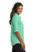 Port Authority LW960 Womens Daybreak Moisture Wicking Long Sleeve Button Down Shirt w/ Pockets Bright Seafoam Green Model Side