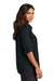 Port Authority LW960 Womens Daybreak Moisture Wicking Long Sleeve Button Down Shirt w/ Pockets Deep Black Model Side
