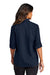 Port Authority LW960 Womens Daybreak Moisture Wicking Long Sleeve Button Down Shirt w/ Pockets True Navy Blue Model Back