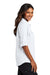 Port Authority LW960 Womens Daybreak Moisture Wicking Long Sleeve Button Down Shirt w/ Pockets White Model Side