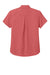 Port Authority LW963 Womens UV Dockside Moisture Wicking Short Sleeve Button Down Shirt Coral Reef Flat Back