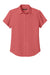 Port Authority LW963 Womens UV Dockside Moisture Wicking Short Sleeve Button Down Shirt Coral Reef Flat Front