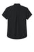 Port Authority LW963 Womens UV Dockside Moisture Wicking Short Sleeve Button Down Shirt Deep Black Flat Back