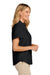 Port Authority LW963 Womens UV Dockside Moisture Wicking Short Sleeve Button Down Shirt Deep Black Model Side