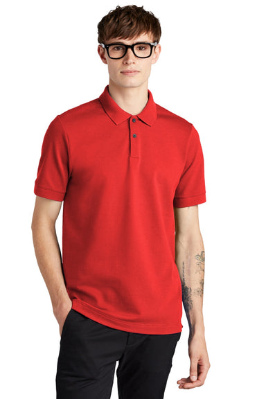 Mercer+Mettle MM1000 Mens Moisture Wicking Short Sleeve Polo Shirt Apple Red Model Front