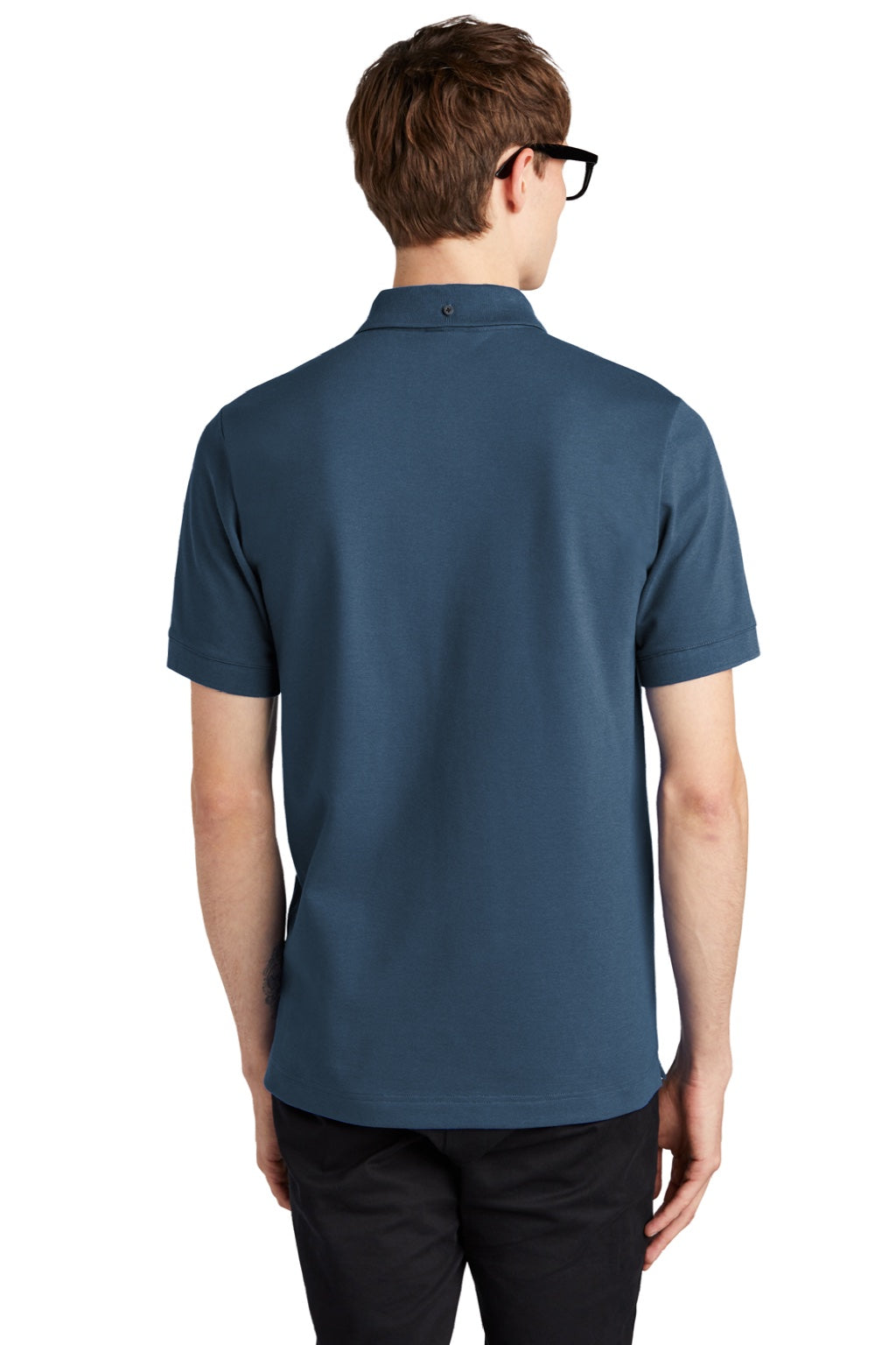 Mercer+Mettle MM1000 Mens Moisture Wicking Short Sleeve Polo Shirt Insignia Blue Model Back