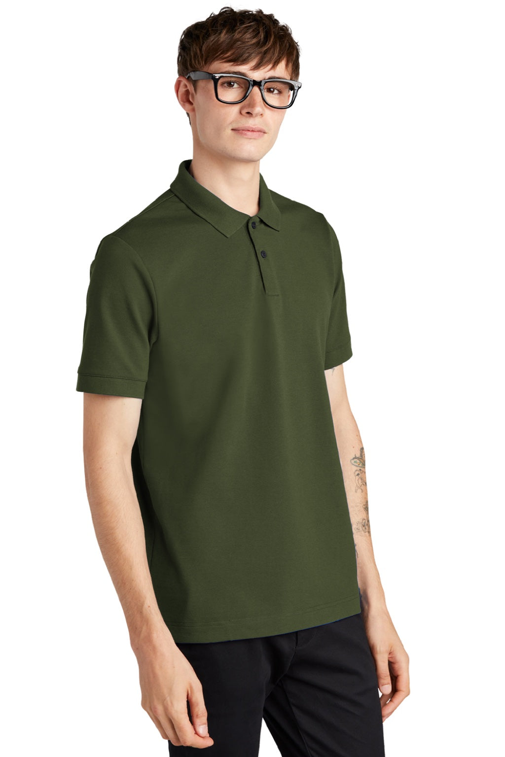 Mercer+Mettle MM1000 Mens Moisture Wicking Short Sleeve Polo Shirt Townsend Green Model 3Q